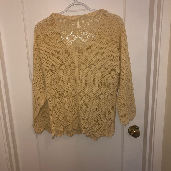 Women's hand crocheted  by me. Cream coloured Lacey sweater. Brand new shape - Picture 7 of 7